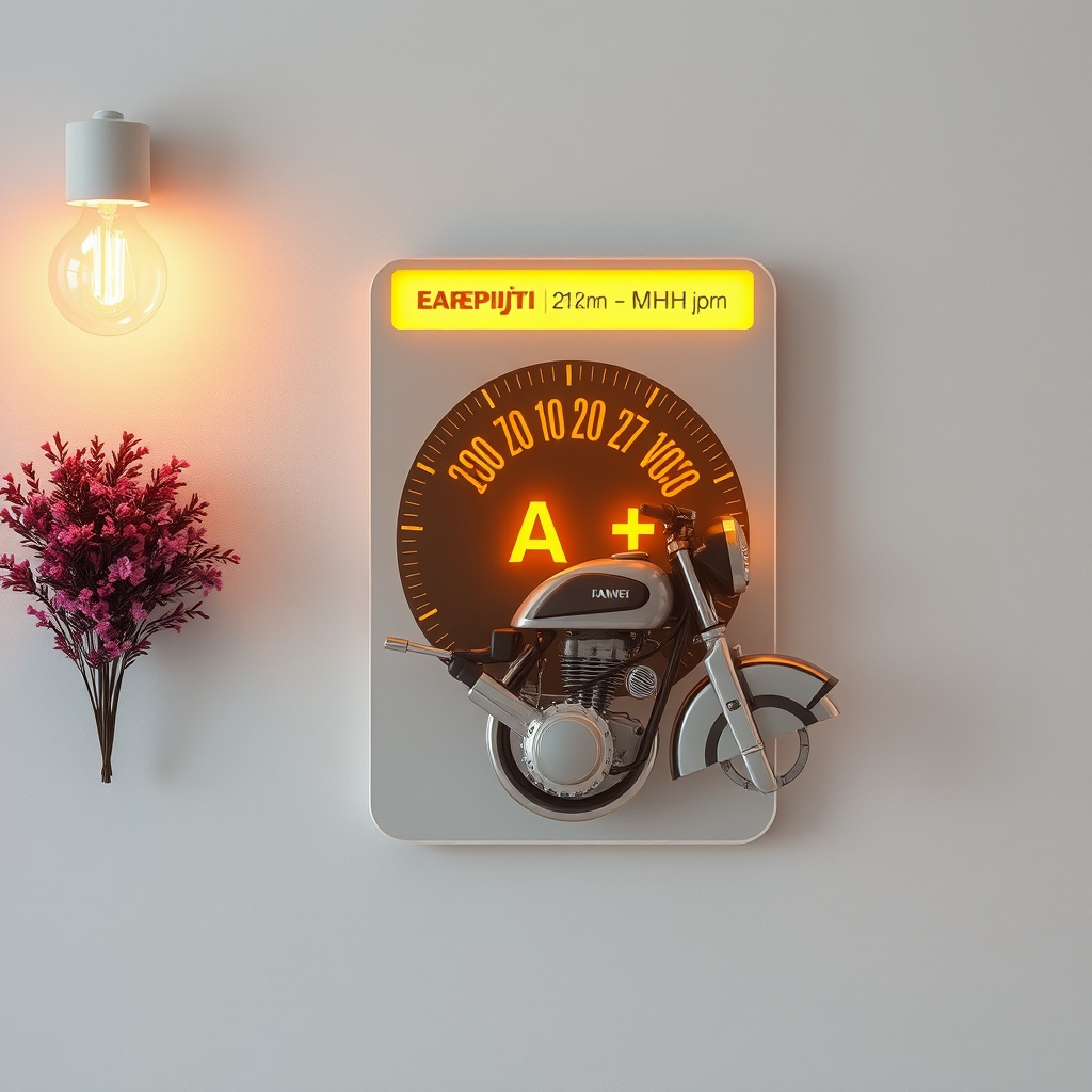 Bir kepenk motorunun enerji etiketi yakından çekilmiş