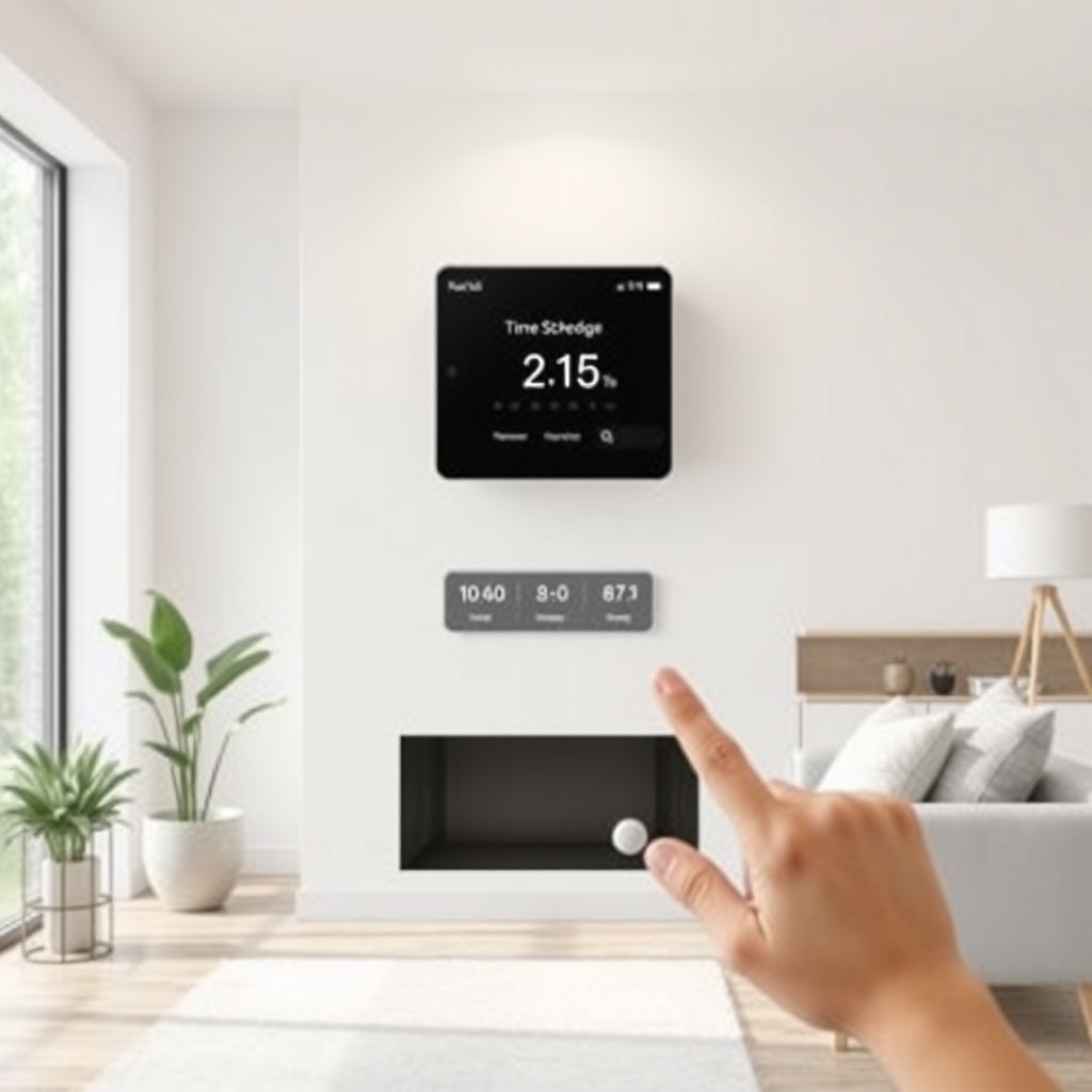 <photorealistic illustration of a smart home interface controlling a kepenk motor with a t